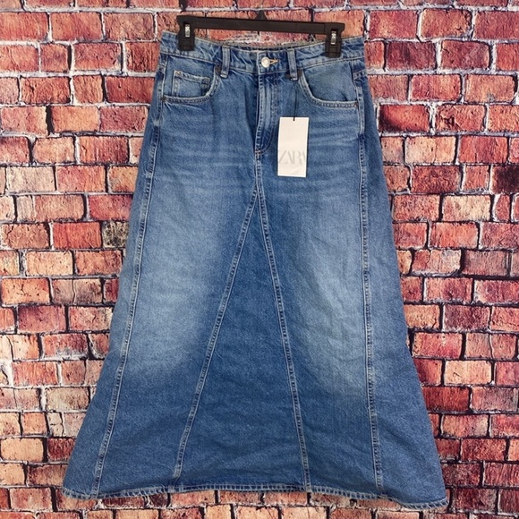 ZARA DENIM SKIRT TRF - Picture 3 of 3